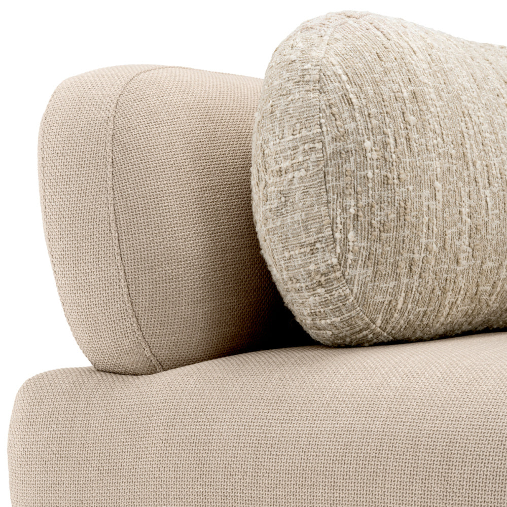 Eichholtz Paulo Modular Sofa, Scalea Sand, Bouclé Sonata Cream, Black Feet (A118868)