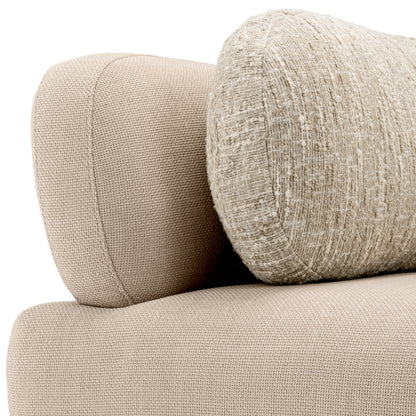 Eichholtz Paulo Modular Sofa, Scalea Sand, Bouclé Sonata Cream, Black Feet (A118868)
