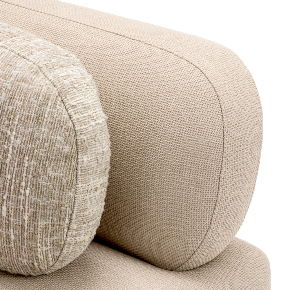 Eichholtz Paulo Modular Sofa, Scalea Sand, Bouclé Sonata Cream, Black Feet (A118869)