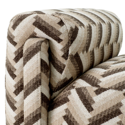 Eichholtz Del Vale Bench, Chevron Brown (A118883)