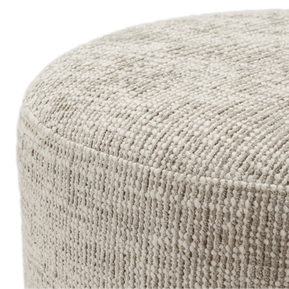 Eichholtz Greer Dining Stool, Creststone Beige, Brushed Brass Swivel Base (A119016)