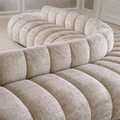 Eichholtz Alison Sofa, Creststone Beige, Black Feet (A119037)