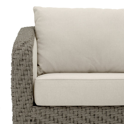 Eichholtz Bryson Outdoor Sofa, Faux Woven Rattan, Viola Sand (A119253)