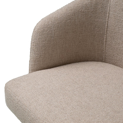 Eichholtz Aiden Dining Chair, Renato Off-white, Black Legs, Stain Resistance (A119419)