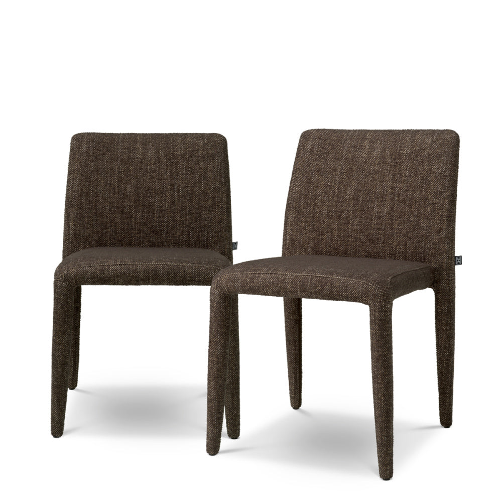 Eichholtz Leiza Dining Chair, Renato Brown, Stain Resistance (A119420)