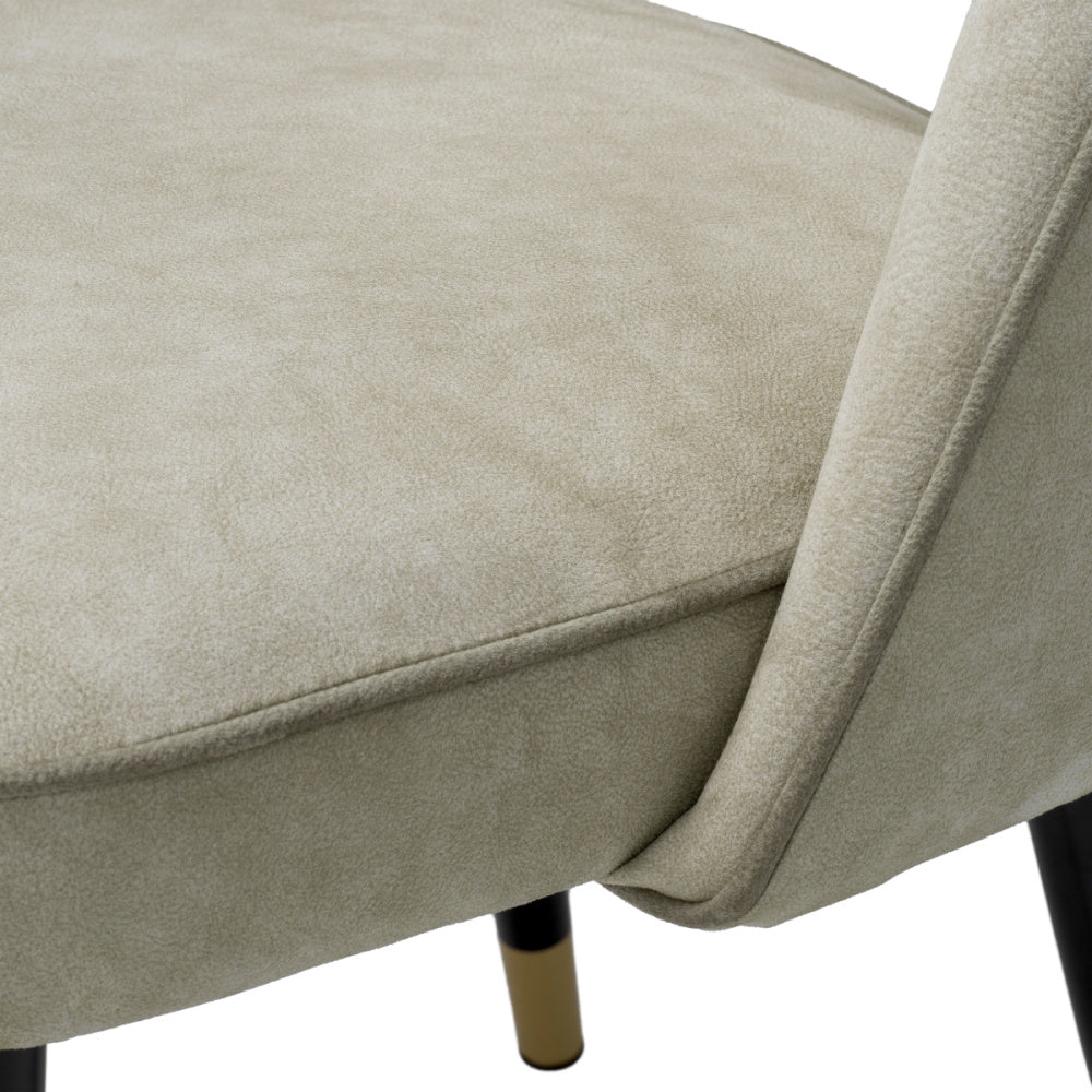 Eichholtz Cliff Dining Chair, Mayer Silver, Grey Piping, Black And Brass Legs (A119446)