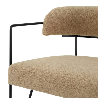 Eichholtz Giuseppe Dining Chair, Trenton Beige, Black Legs (A119488)