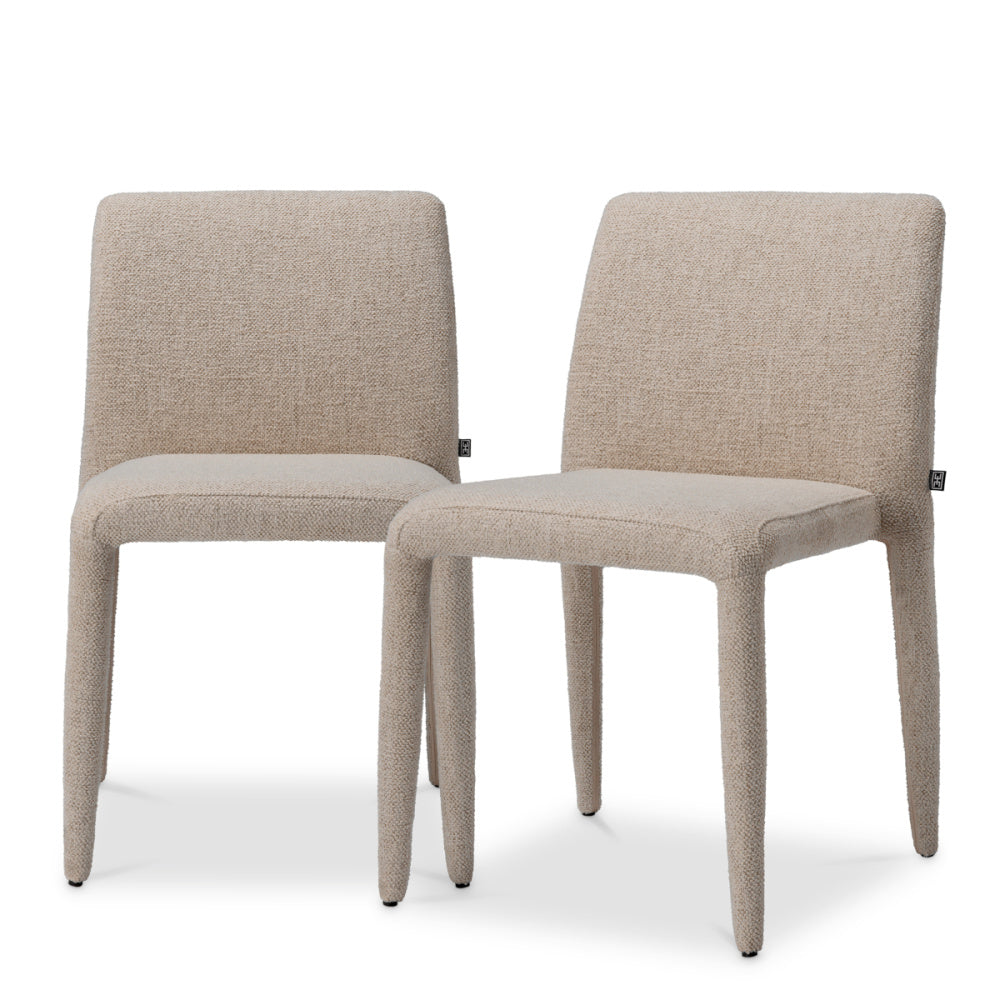 Eichholtz Leiza Dining Chair, Renato Off-white, Stain Resistance (A119506)