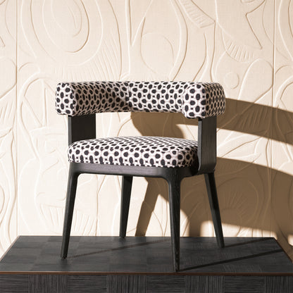 Eichholtz Dubois Dining Chair, Black Oak Veneer, Sunbeam Black (A119714)