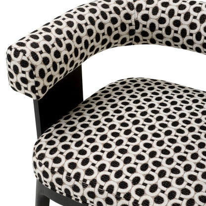 Eichholtz Dubois Dining Chair, Black Oak Veneer, Sunbeam Black (A119714)