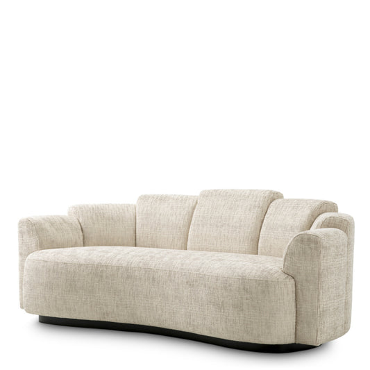 Eichholtz Marbella Sofa, Small, Creststone Beige, Black Base (A119774)