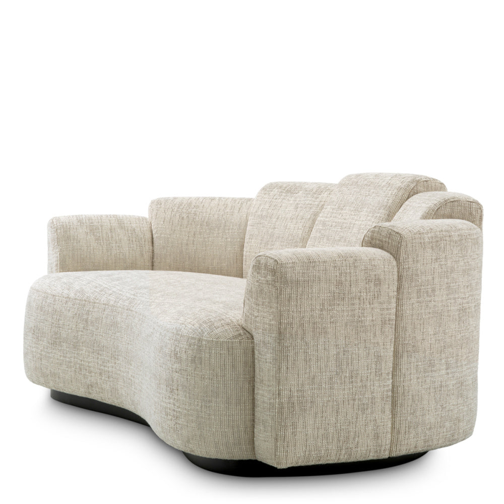 Eichholtz Marbella Sofa, Small, Creststone Beige, Black Base (A119774)