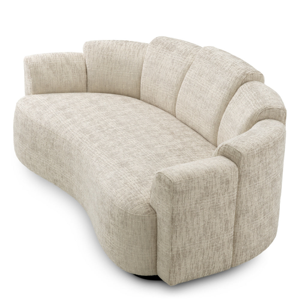 Eichholtz Marbella Sofa, Small, Creststone Beige, Black Base (A119774)
