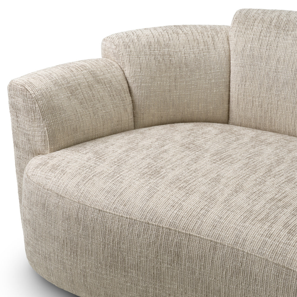 Eichholtz Marbella Sofa, Small, Creststone Beige, Black Base (A119774)
