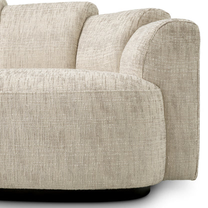 Eichholtz Marbella Sofa, Small, Creststone Beige, Black Base (A119774)