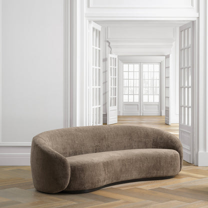 Eichholtz Amore Sofa, Avelin Brown, Black Base (A119809)