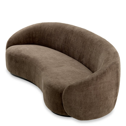 Eichholtz Amore Sofa, Avelin Brown, Black Base (A119809)