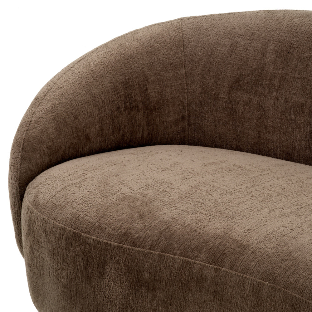 Eichholtz Amore Sofa, Avelin Brown, Black Base (A119809)