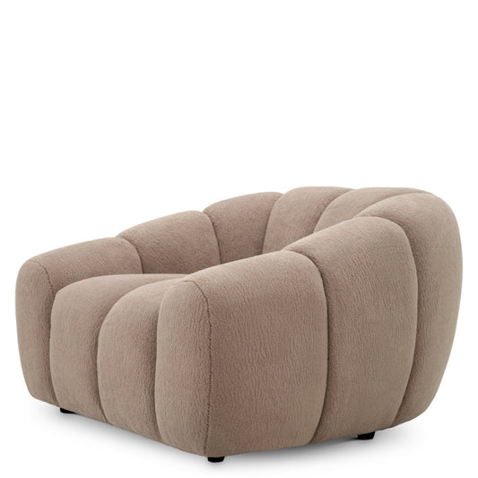 Eichholtz Gavona Chair, Withmore Greige, Black Feet (A119847)