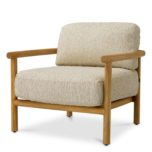 Eichholtz Ombria Outdoor Chair, Natural Teak, Arden Natural (A120255)