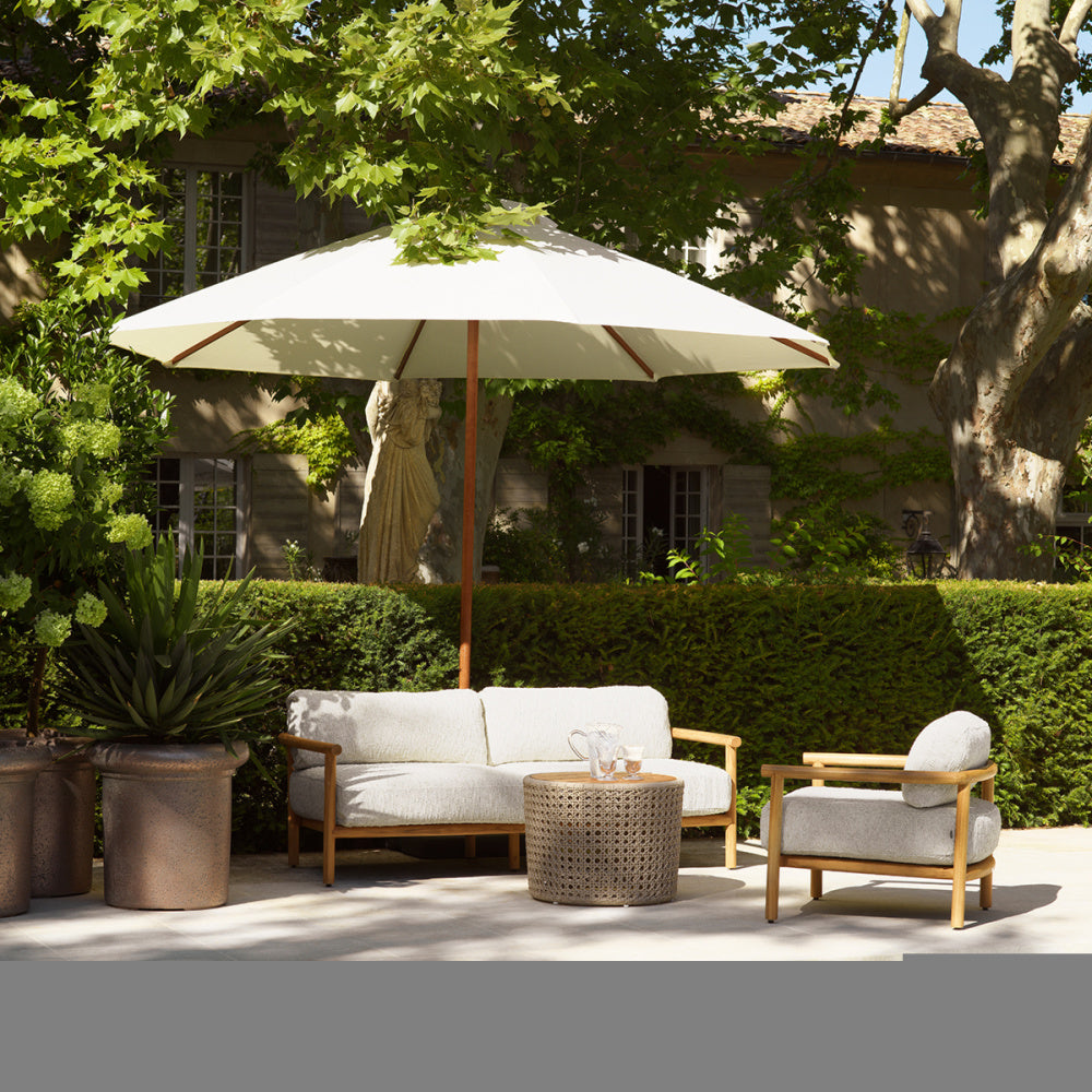 Eichholtz Ombria Outdoor Sofa, Natural Teak, Arden Natural (A120256)