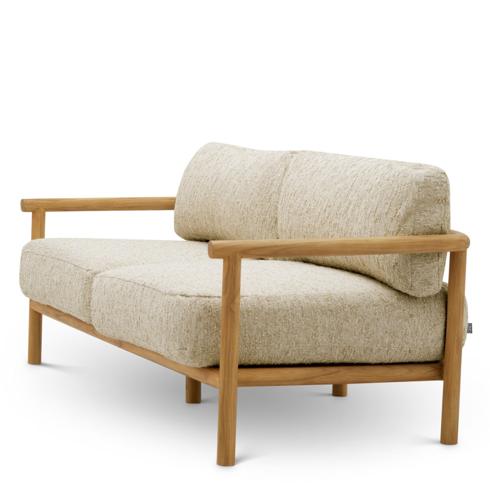 Eichholtz Ombria Outdoor Sofa, Natural Teak, Arden Natural (A120256)