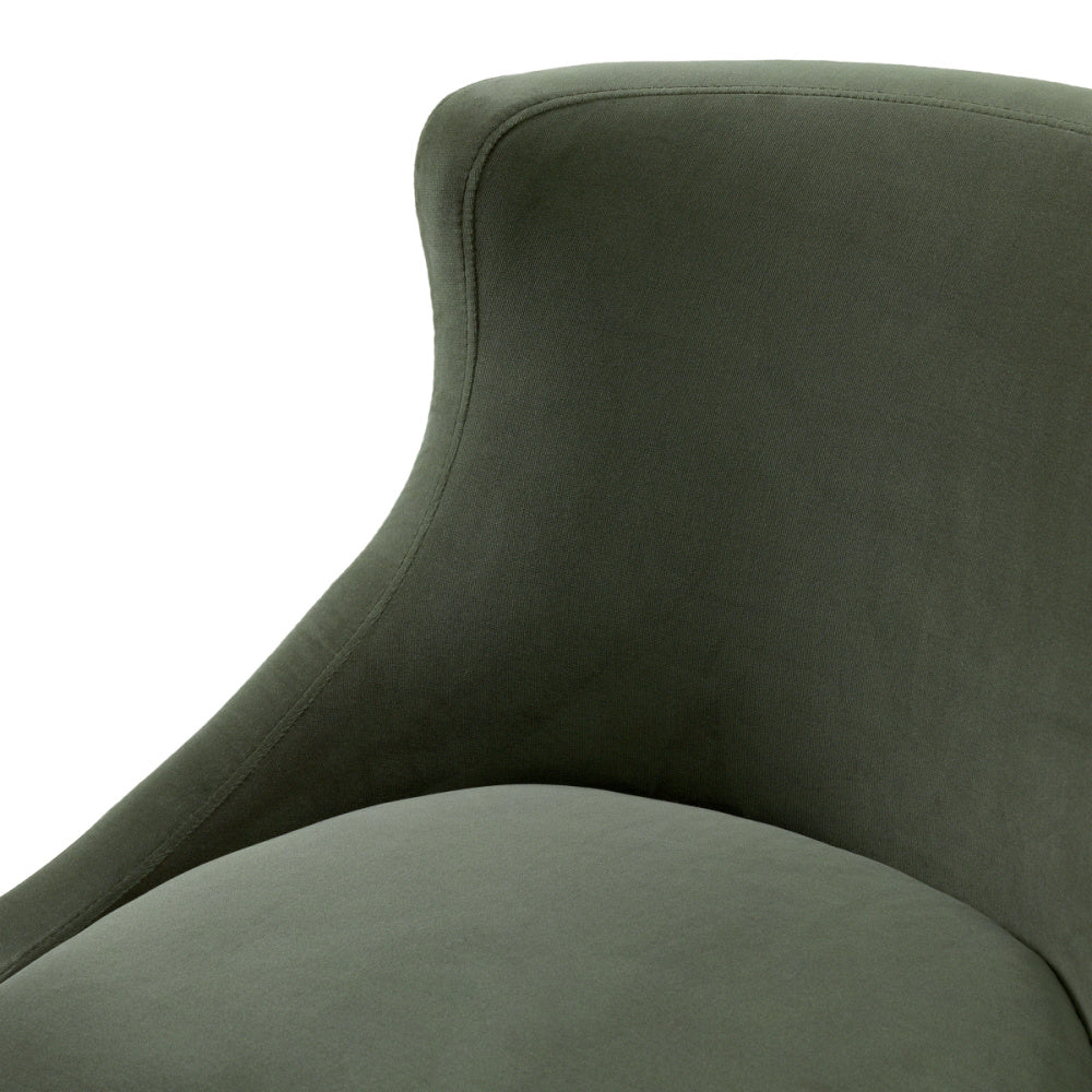 Eichholtz Chavelle Dining Chair, Black, Torrin Green Velvet (A120869)