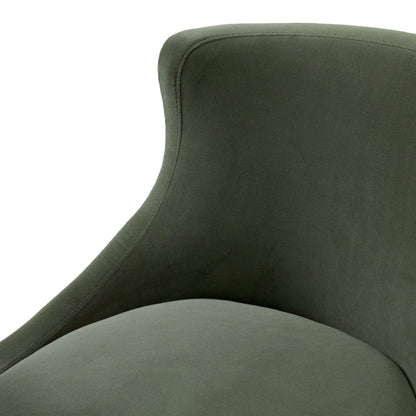 Eichholtz Chavelle Dining Chair, Black, Torrin Green Velvet (A120869)