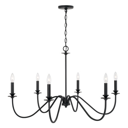 Capital Weston 6-Light Chandelier in Matte Black