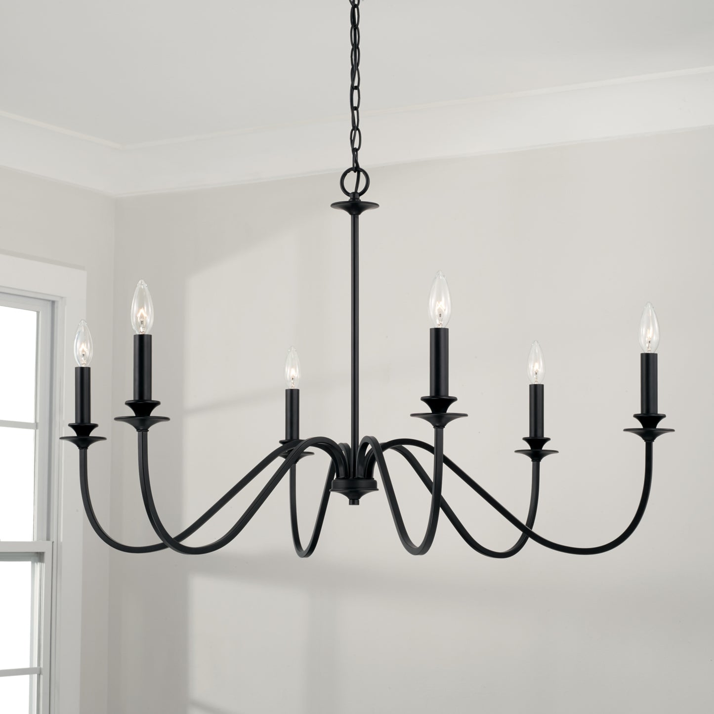 Capital Weston 6-Light Chandelier in Matte Black