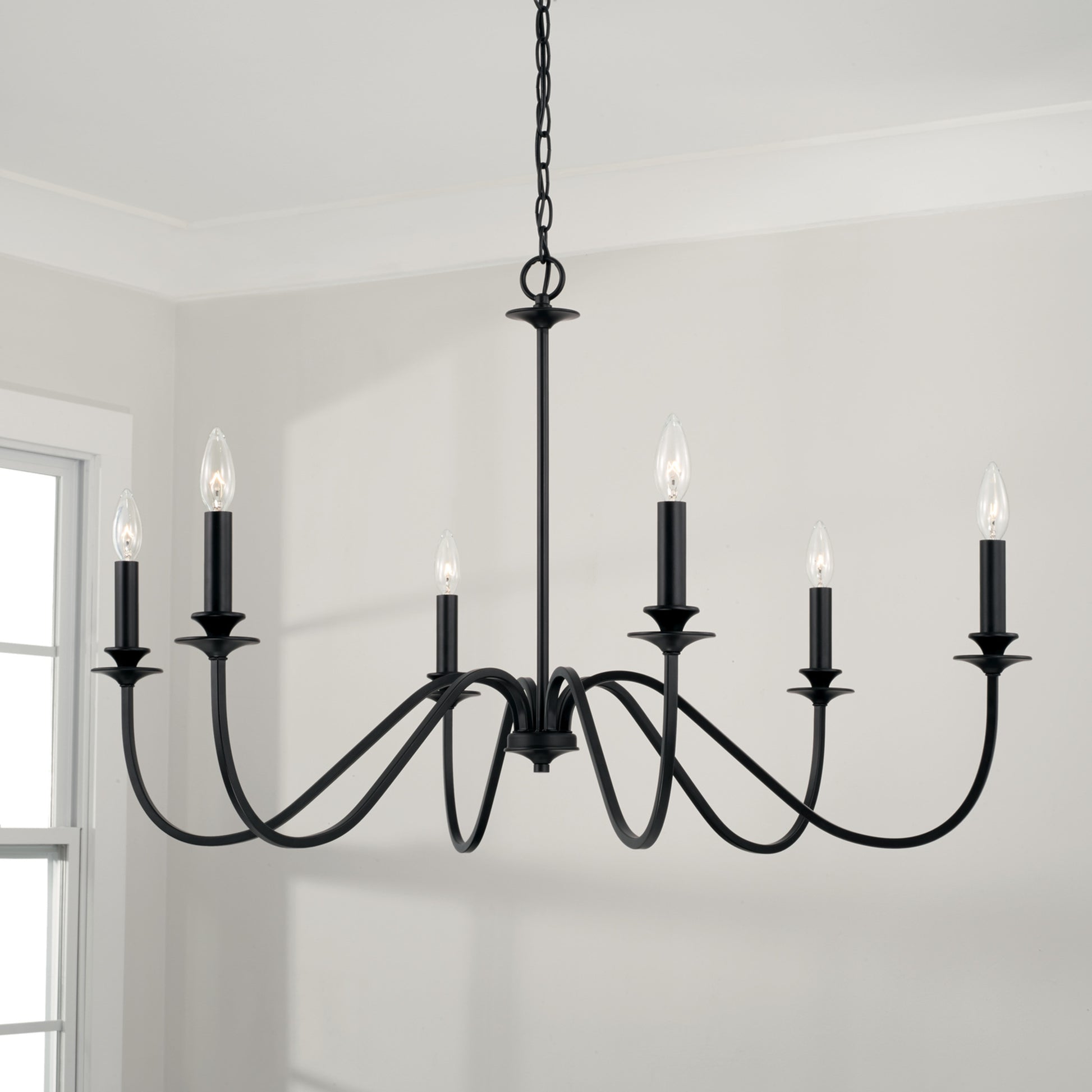 Capital Weston 6-Light Chandelier in Matte Black