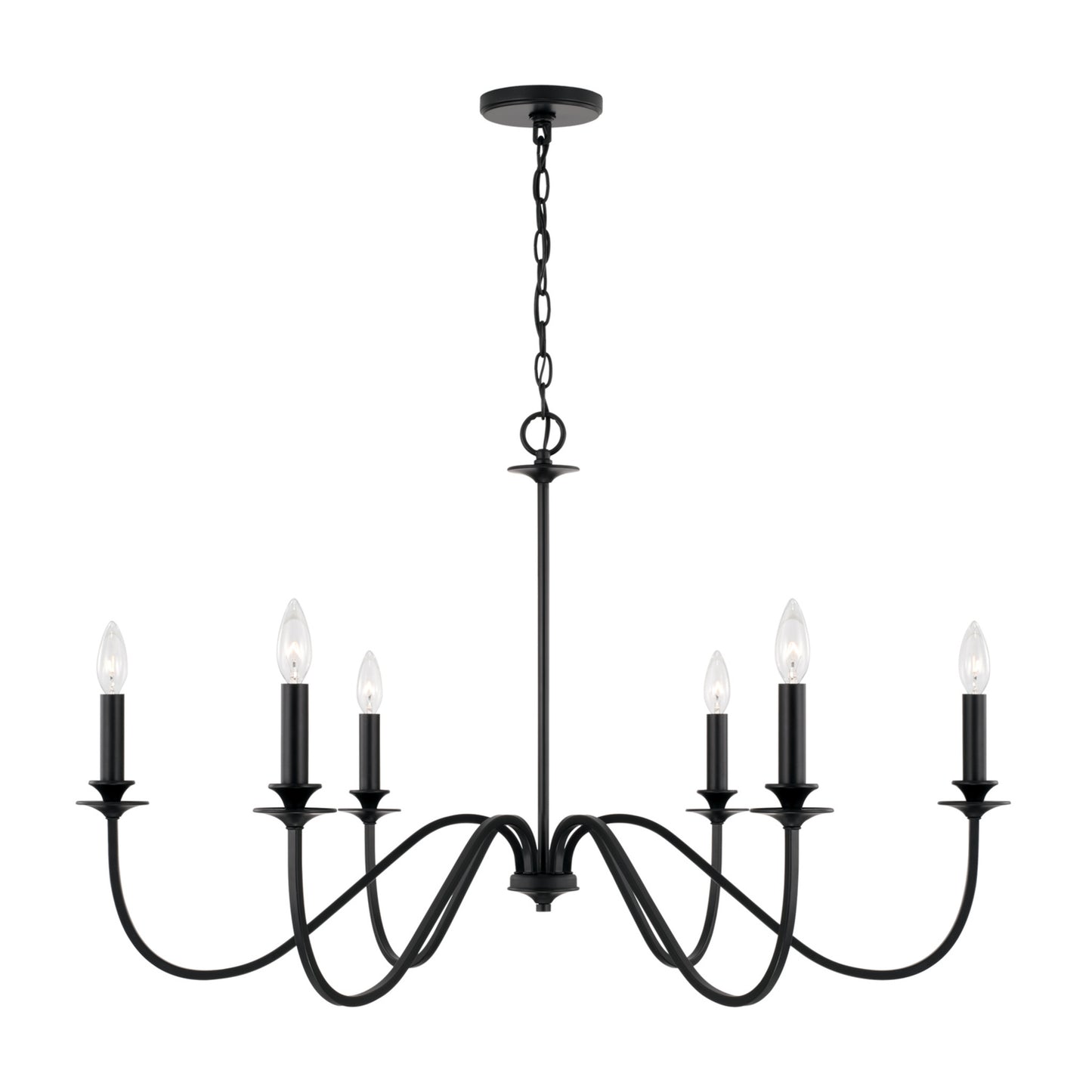 Capital Weston 6-Light Chandelier in Matte Black