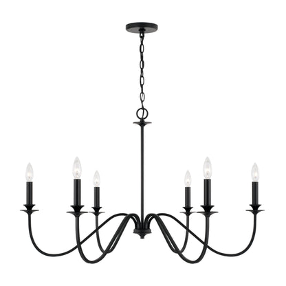 Capital Weston 6-Light Chandelier in Matte Black