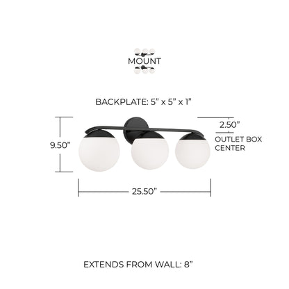 Capital Oliver 3-Light Vanity Light