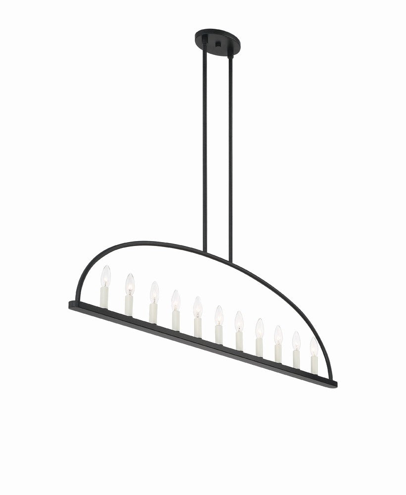Crystorama Abbott 11-Light Linear Chandelier