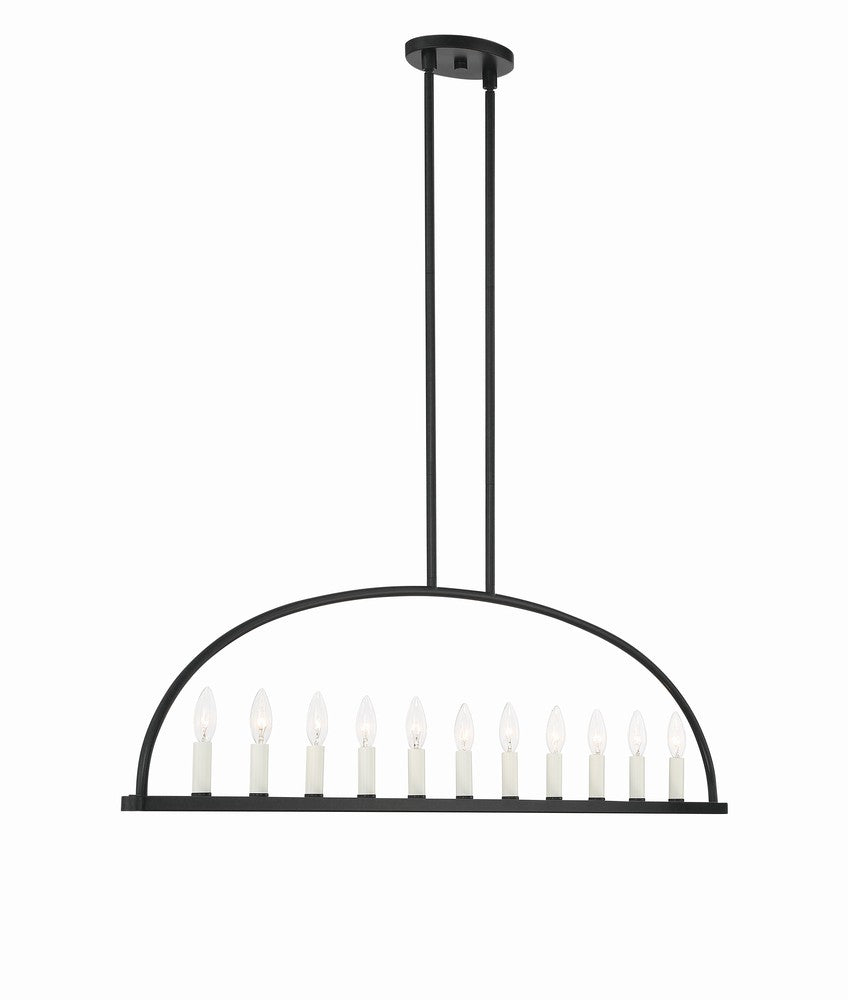 Crystorama Abbott 11-Light Linear Chandelier