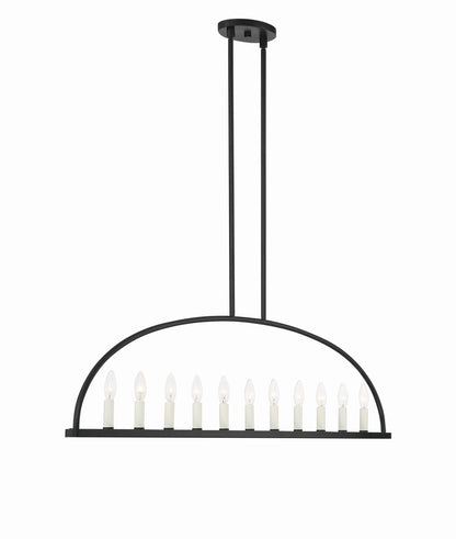 Crystorama Abbott 11-Light Linear Chandelier