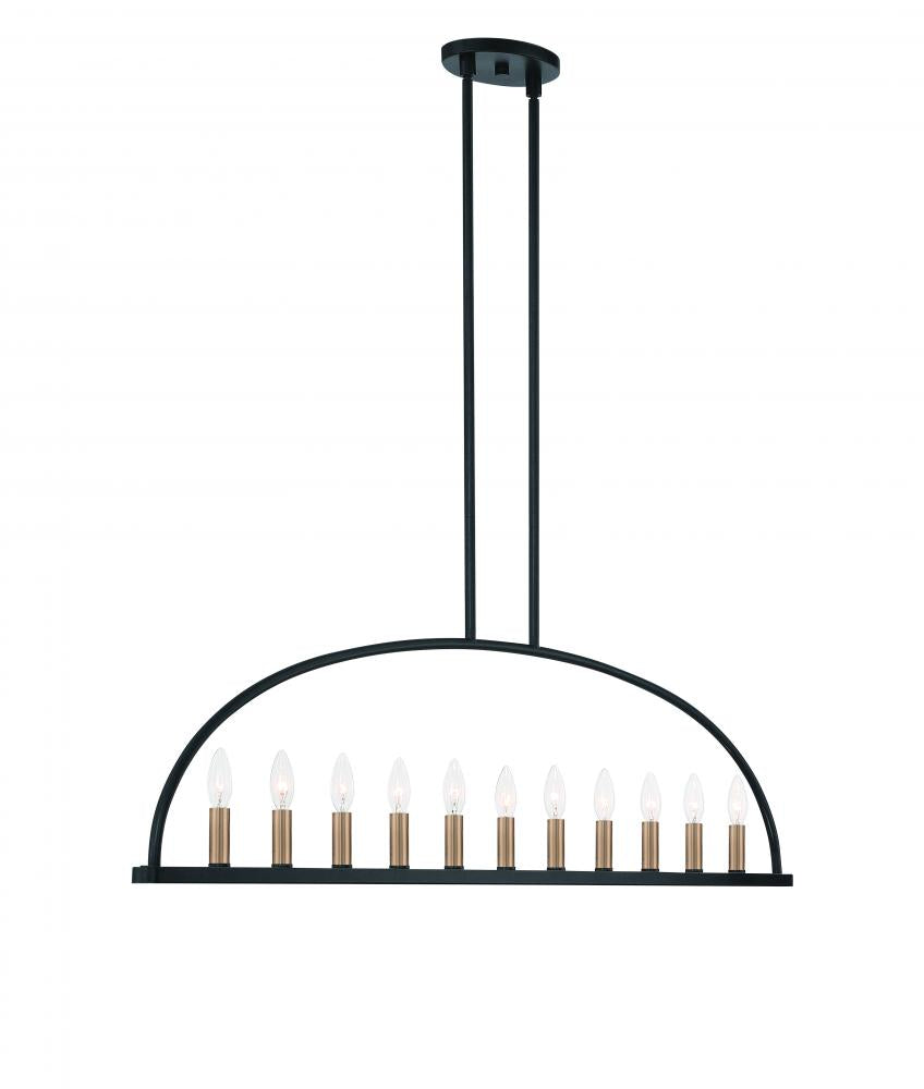 Crystorama Abbott 11-Light Linear Chandelier