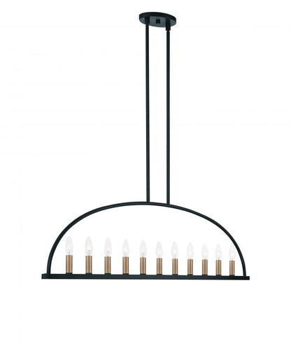 Crystorama Abbott 11-Light Linear Chandelier