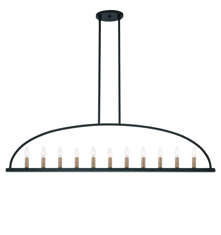 Crystorama Abbott 11-Light Linear Chandelier