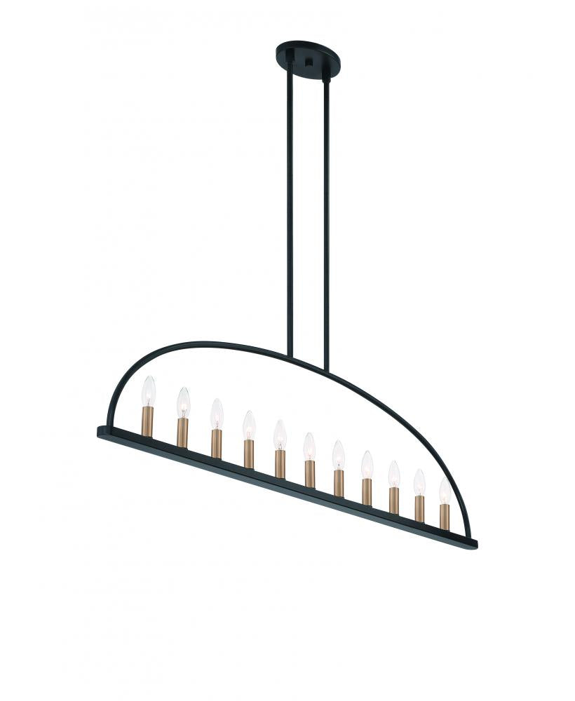 Crystorama Abbott 11-Light Linear Chandelier