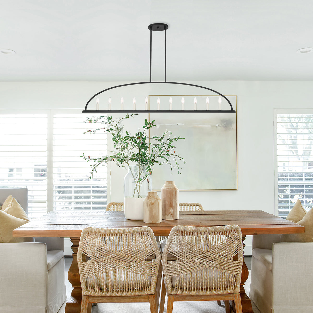 Crystorama Abbott 11-Light Linear Chandelier - lifestyle