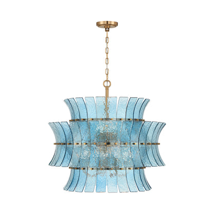 Crystorama Abigail 8-Light Chandelier Blue - detail