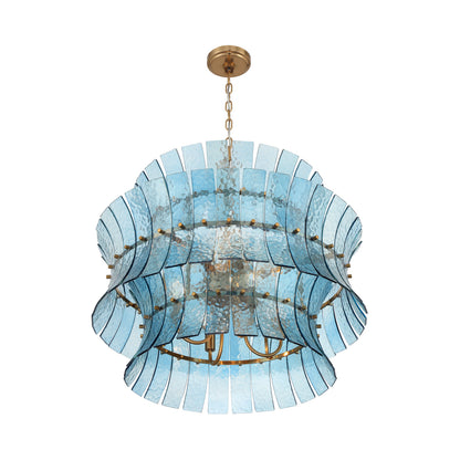 Crystorama Abigail 8-Light Chandelier Blue - detail