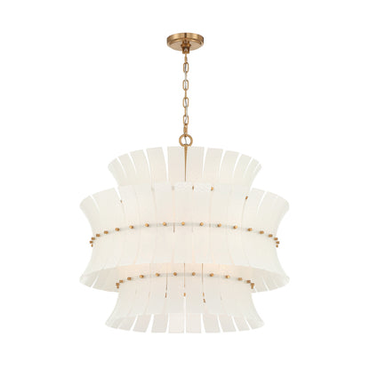 Crystorama Abigail 8-Light Chandelier White - detail