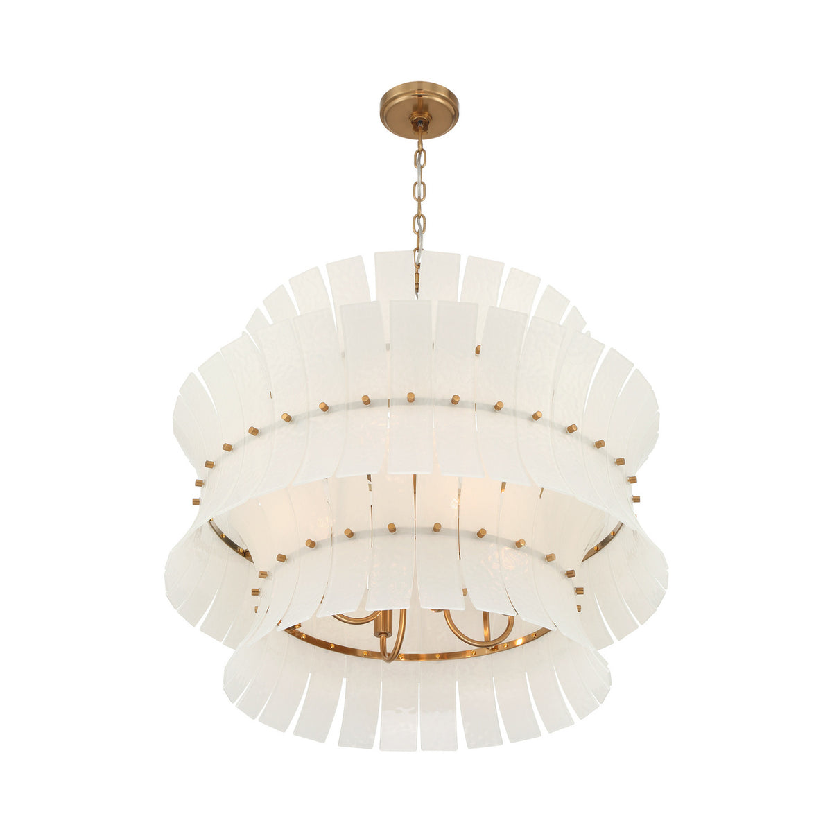 Crystorama Abigail 8-Light Chandelier White - detail