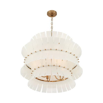Crystorama Abigail 8-Light Chandelier White - detail