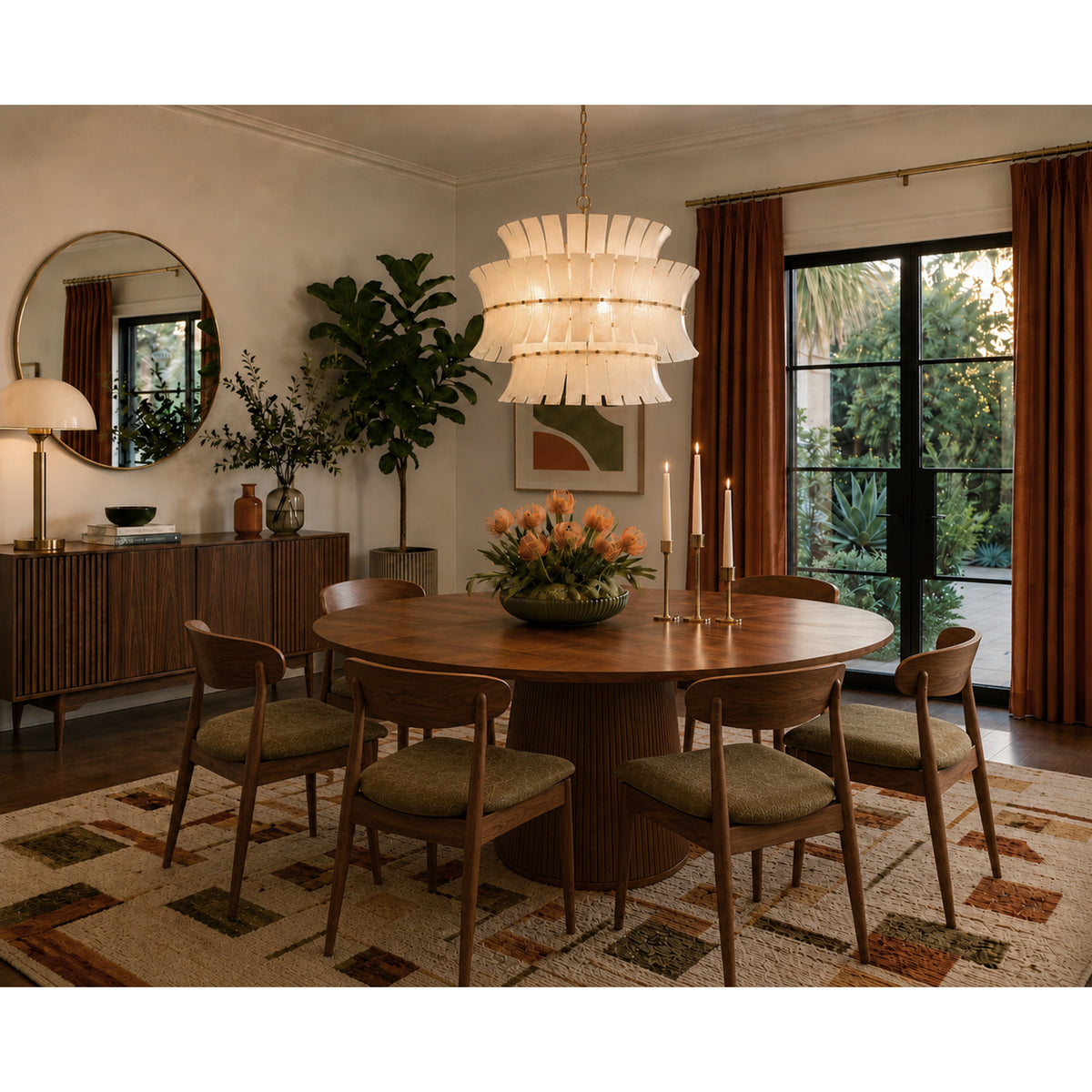 Crystorama Abigail 8-Light Chandelier White - lifestyle