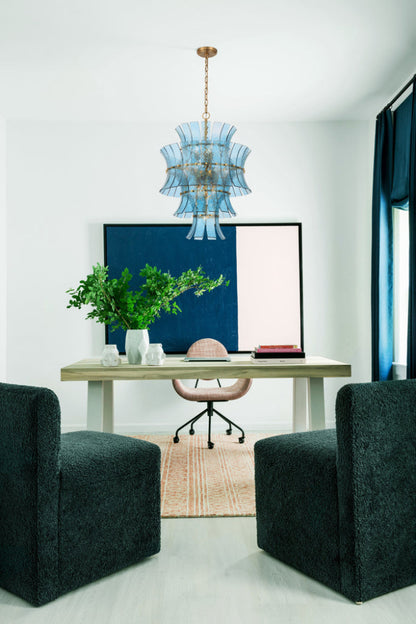 Crystorama Abigail 13-Light Chandelier Blue lifestyle