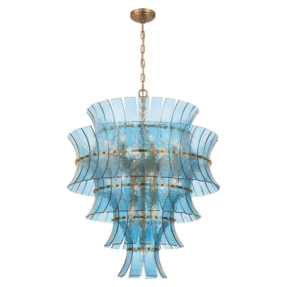 Crystorama Abigail 21-Light Chandelier Blue